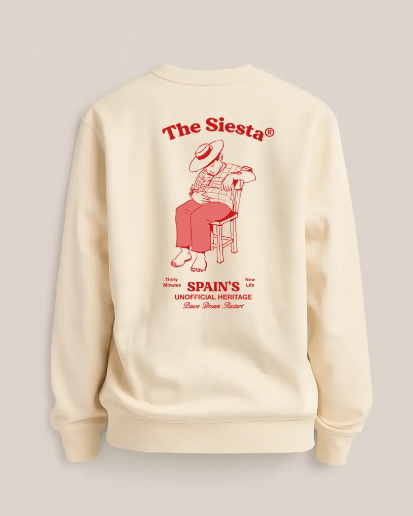 [rop_0013_ecru_s] Sudadera Cuello "The Siesta" (S)