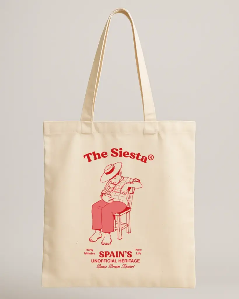 [acc_0004_white] Totebag "The Siesta" (white)