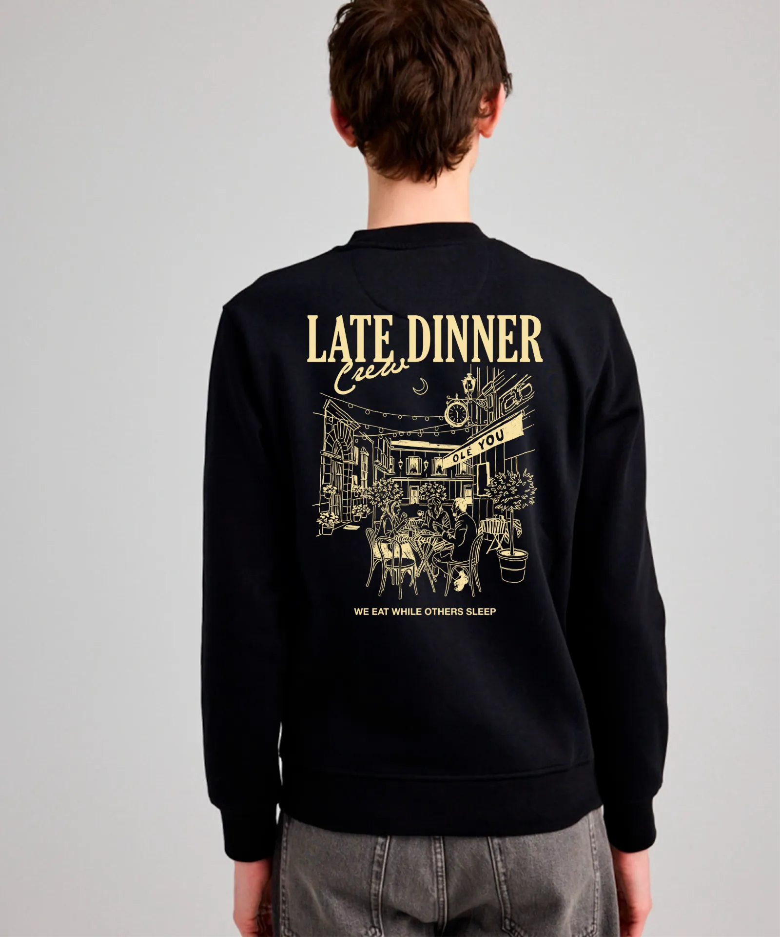[rop_0022_s] Sudadera Cuello "Late Dinner" (S)